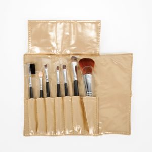 BIFULL SET ESTUCHE MAQUILLAJE 7 PINCELES TIKA GOLD