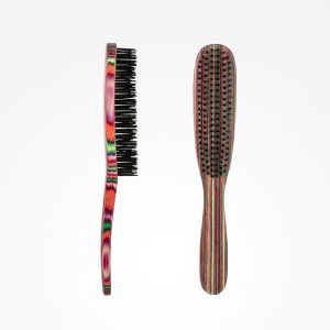 BIFULL CEPILLO RECTANGULAR STRIPED WOOD PURPLE