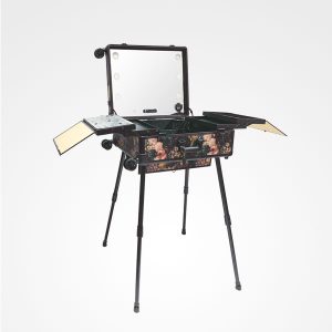 BIFULL MALETIN TOCADOR CON PATAS PROFESIONAL MAQUILLAJE PORTATIL BAROQUE YELLOW