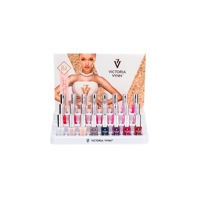 IQ EXPOSITOR NAIL POLISH PACK 001-019 +3 BASES + 2 TOP + DISPLAY