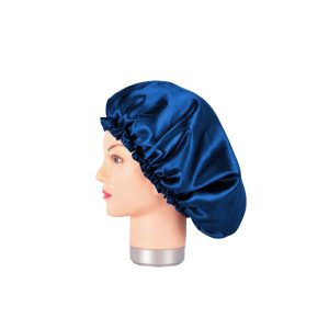GORRO DE SATÉN AZUL ANTI FRIZZ