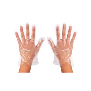 GUANTES DESECHABLES POLIETILENO HDPE DE 0,6G/PC (PACK 100 UNIDS)