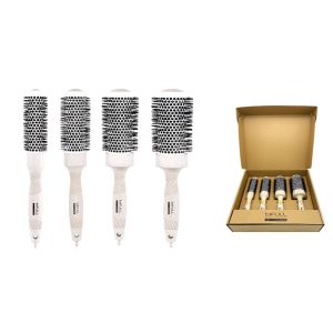 PACK 4 CEPILLOS TÉRMICOS DE CERÁMICA REN NATUR SAND COLOUR BIFULL