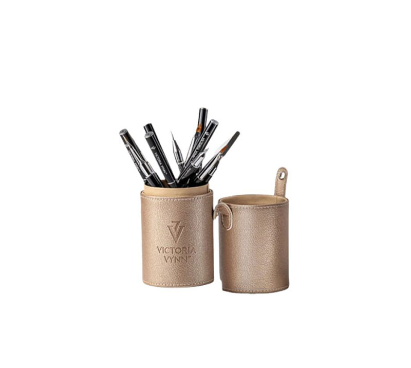 VICTORIA VYNN BRUSH CASE GOLD