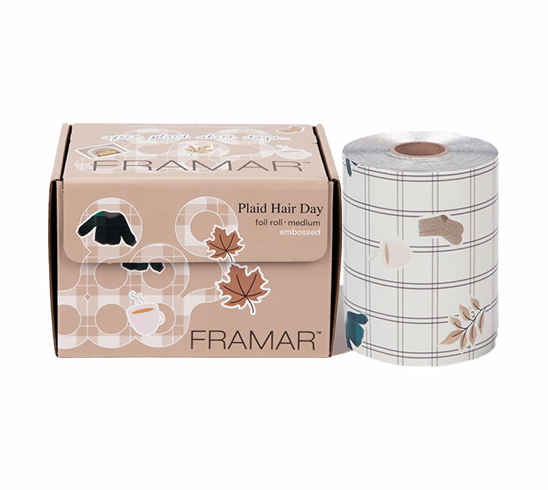 FRAMAR EMBOSSED ROLL MEDIUM PLAID HAIR DAY 320 FT.