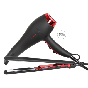 CORIOLISS C3 PLANCHA PARA EL PELO PROFESIONAL + FLOW DC SECADOR DE PELO PROFESIONAL 03. BLACK RED