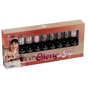 PACK GEL POLISH CHERRY ON TOP (7 GEL POLISH + 1 ON TOP)